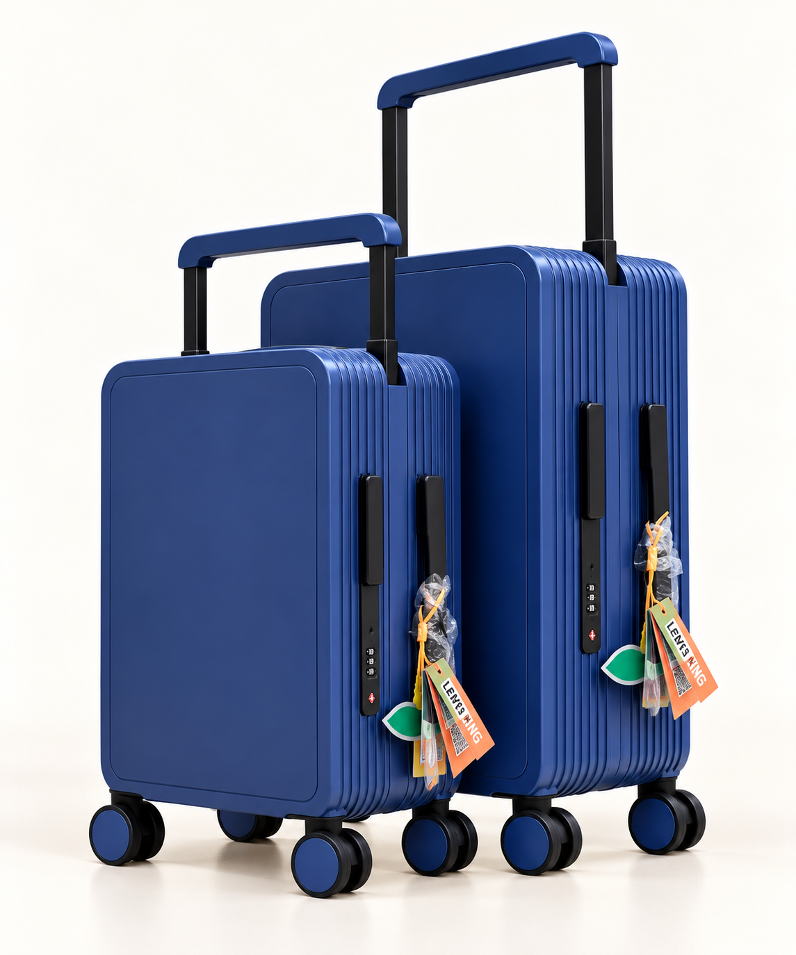# LEAVESKING | Two-Piece Suitcase Set

Travel in style with the LEAVESKING suitcase set, designed for business trips, holidays and longer journeys. Combining a modern appearance with practical travel features, this set offers a coordinated luggage option for your next adventure.

## Key Features

**PC Hard Shell**  
Made with PC (polycarbonate), the hard shell provides a durable exterior for everyday travel.

**TSA Combination Lock**  
The integrated TSA combination lock helps secure your belongings while s