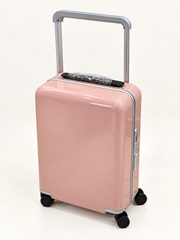 : Hard shell suitcase

Security: Integrated security lock

Wheels: 360° spinner wheels

Handle: Telescopic pull handle

Interior: Zipped mesh compartment and additional pocket

Packing: Adjustable packing straps